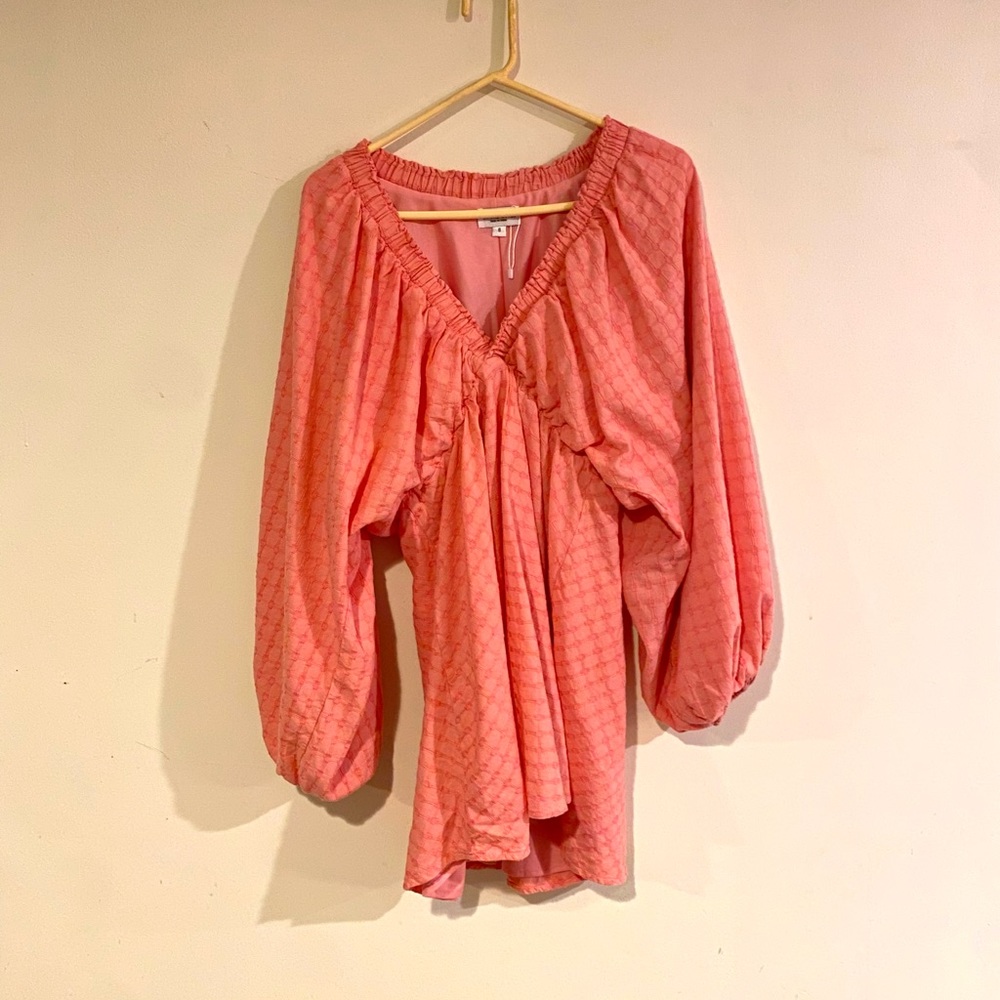 In The Style poof sleeve high low mini dress
